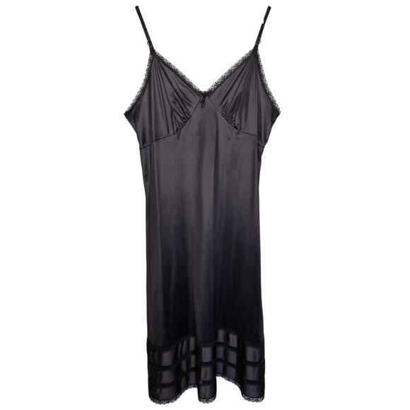 VTG Y2K Babydoll Slip Dress Small Stretch Midi Lingerie Whimsigoth Fairy Grunge - Picture 1 of 6